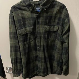 Green flannel shirt